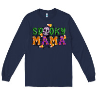 Navy Spooky mama Long Sleeve Tee - Artiststas