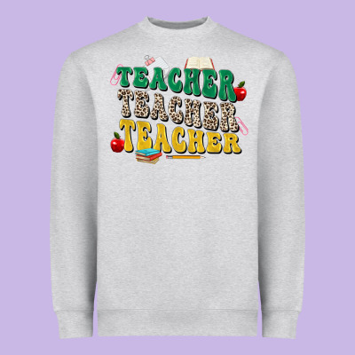 Teacher Teacher Teacher Heavyweight Sweatshirt Designed By Zillion Design Studio