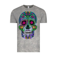 Cloud Rock sugar skull Vintage Tee - FaDigitalArtStudio
