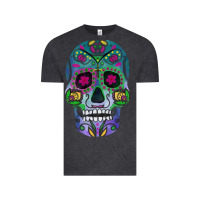 Vintage Black sugar skull Vintage Tee - FaDigitalArtStudio