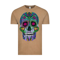 Vintage Coffee sugar skull Vintage Tee - FaDigitalArtStudio