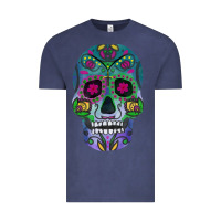 Vintage Denim sugar skull Vintage Tee - FaDigitalArtStudio
