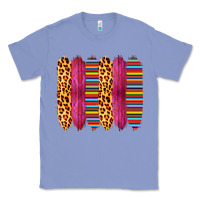 Colony Blue Pink Leopard Serape Brush Strokes Classic Tee - Bettercallsaul