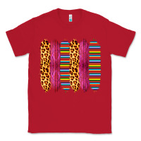 Red Pink Leopard Serape Brush Strokes Classic Tee - Bettercallsaul