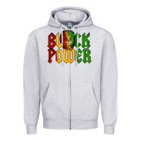 Heather Grey Juneteenth Lion King Black Power Zipper Hoodie - LillyAllenDesigns