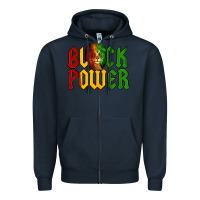 Navy Juneteenth Lion King Black Power Zipper Hoodie - LillyAllenDesigns