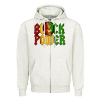 Oatmeal Heather Juneteenth Lion King Black Power Zipper Hoodie - LillyAllenDesigns