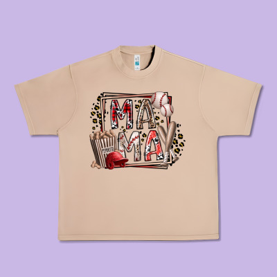 Mama Baseball Urban Heavy Tee Designed By Racoondesign