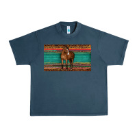Midnight Navy western horse serape tooled leather leopard  sippy cup Urban Heavy Tee - BarkalooDesign