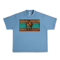 Pebble Blue western horse serape tooled leather leopard  sippy cup Urban Heavy Tee - BarkalooDesign