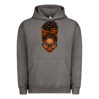 Pigment Tornado afro messy bun orange leopard bow Urban Hoodie - texasbilliewilder