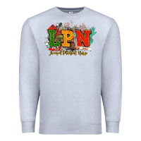 Heather Grey lpn licensed practical nurse juneteenth Premium Sweatshirt - NancyCooperArtShop