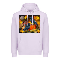 Lilac Fall Crow Premium Hoodie - LillyAllenDesigns