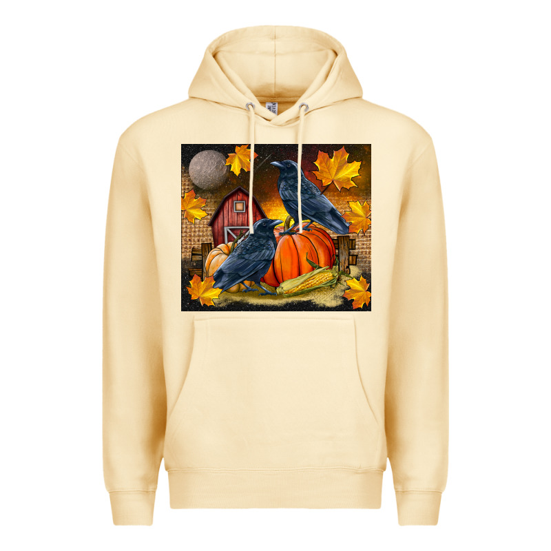 Fall Crow Premium Hoodie by LillyAllenDesigns | Teevron
