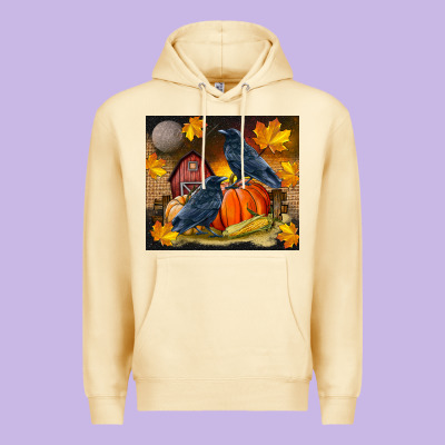 Fall Crow Premium Hoodie Designed By Lillyallendesigns