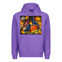 Purple Fall Crow Premium Hoodie - LillyAllenDesigns