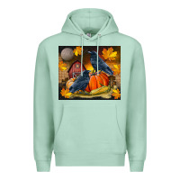 Seafoam Fall Crow Premium Hoodie - LillyAllenDesigns