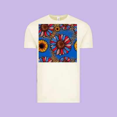 Usa Sunflowers Seamless Pattern Vintage Tee Designed By Hra Design Shop