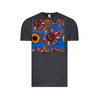 Vintage Black usa sunflowers seamless pattern Vintage Tee - HRA Design Shop