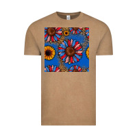 Vintage Coffee usa sunflowers seamless pattern Vintage Tee - HRA Design Shop