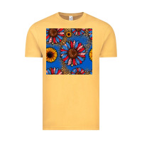 Vintage Mustard usa sunflowers seamless pattern Vintage Tee - HRA Design Shop