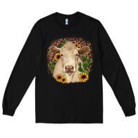 Black charolais leopard cactus sunflower Long Sleeve Tee - JahusDesignShop