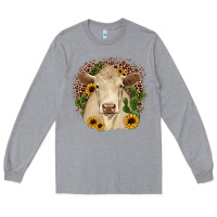 Heather Grey charolais leopard cactus sunflower Long Sleeve Tee - JahusDesignShop