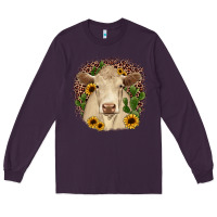 Plum charolais leopard cactus sunflower Long Sleeve Tee - JahusDesignShop