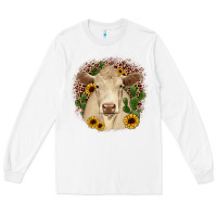 White charolais leopard cactus sunflower Long Sleeve Tee - JahusDesignShop