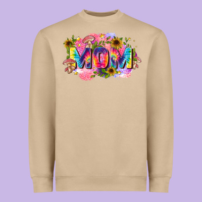 Tie Dye Mom Heavyweight Sweatshirt Designed By Zillion Design Studio