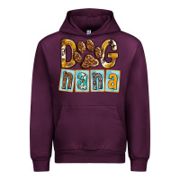Mauve Wine Dog Nana with Paw Urban Hoodie - texasbilliewilder