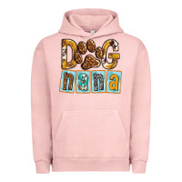 Pigment Salmon Dog Nana with Paw Urban Hoodie - texasbilliewilder