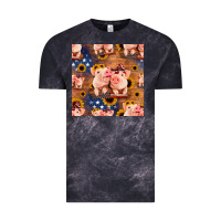 Cloud Black american pigs seamless pattern Vintage Tee - HRA Design Shop
