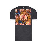 Vintage Black american pigs seamless pattern Vintage Tee - HRA Design Shop