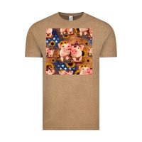 Vintage Coffee american pigs seamless pattern Vintage Tee - HRA Design Shop