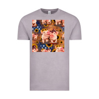 Vintage Zinc american pigs seamless pattern Vintage Tee - HRA Design Shop