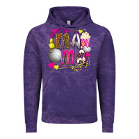 Cloud Purple mama volleyball with popcorn Vintage Hoodie - texasbilliewilder