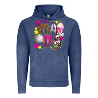 Vintage Denim mama volleyball with popcorn Vintage Hoodie - texasbilliewilder