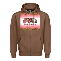 Chestnut peace love shih tzu Zipper Hoodie - Jasminsmagicworld