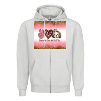 Dove Grey peace love shih tzu Zipper Hoodie - Jasminsmagicworld