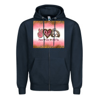 Navy peace love shih tzu Zipper Hoodie - Jasminsmagicworld
