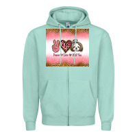 Seafoam peace love shih tzu Zipper Hoodie - Jasminsmagicworld