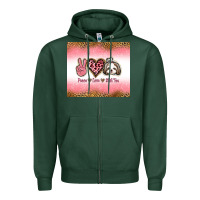 Sports Green peace love shih tzu Zipper Hoodie - Jasminsmagicworld