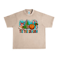 French Oak Tis The Season Christmas With Basketball And Candy Cane Urban Heavy Tee - FaDigitalArtStudio