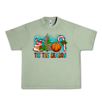 Oil Green Tis The Season Christmas With Basketball And Candy Cane Urban Heavy Tee - FaDigitalArtStudio