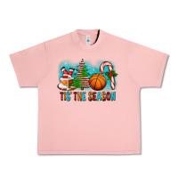 Salmon Tis The Season Christmas With Basketball And Candy Cane Urban Heavy Tee - FaDigitalArtStudio