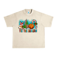 Sandshell Tis The Season Christmas With Basketball And Candy Cane Urban Heavy Tee - FaDigitalArtStudio