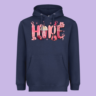 Breast Cancer Awareness Hope Heavyweight Hoodie Designed By Maliassmallbusiness