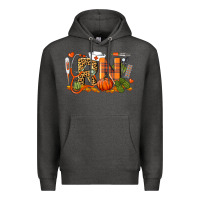Charcoal Heather Fall RN Registered Nurse Premium Hoodie - LillyAllenDesigns