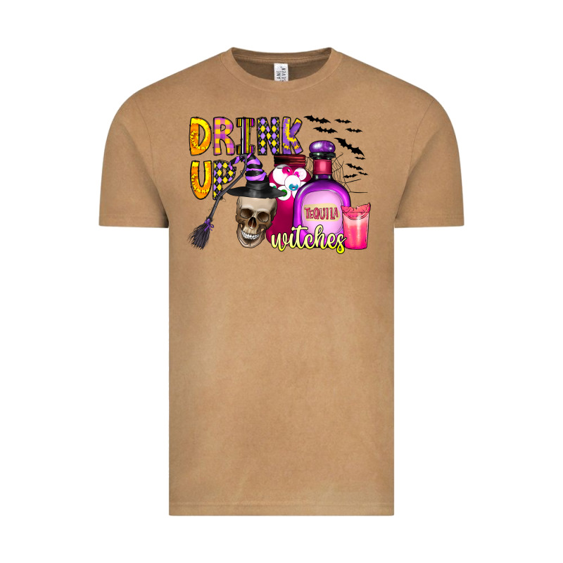 Drink Up Witches Vintage Tee by CowhideDigitalArt | Teevron